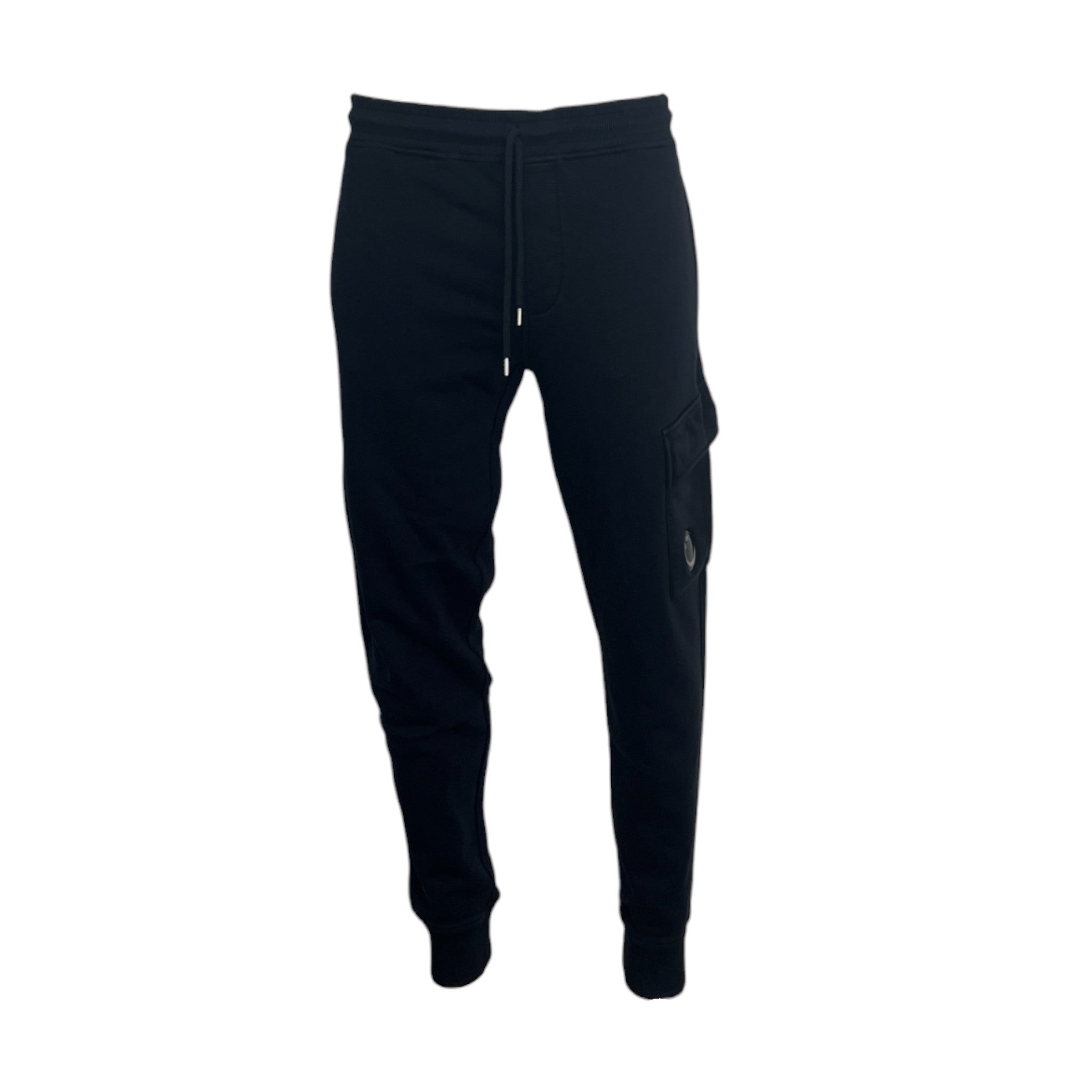 C.P Company Navy Diagonal Fleece Bottoms