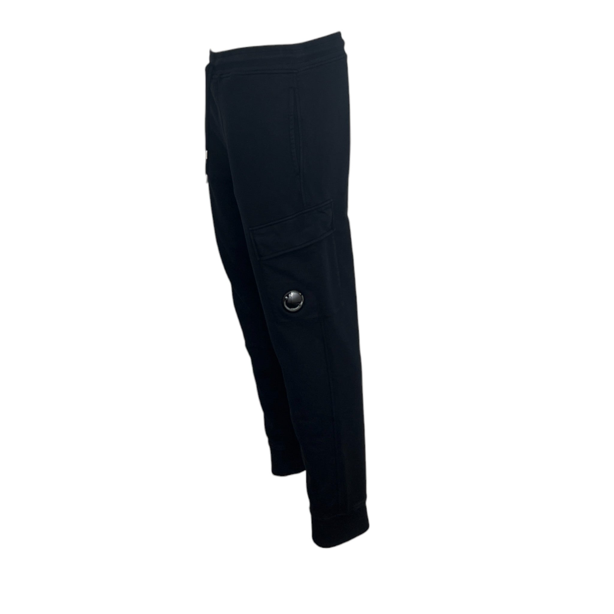 C.P Company Navy Diagonal Fleece Bottoms