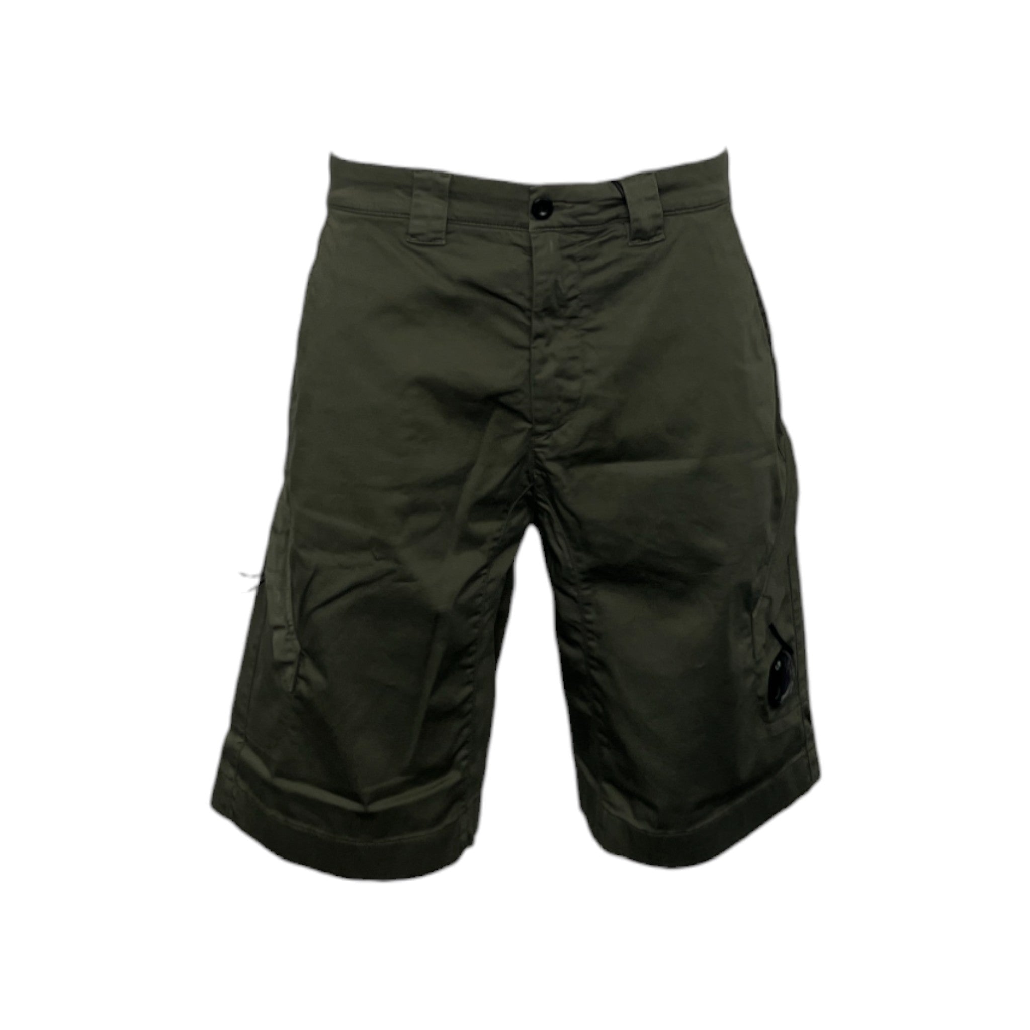 C.P. Company Khaki Bermuda Satin Stretch Cargo Shorts