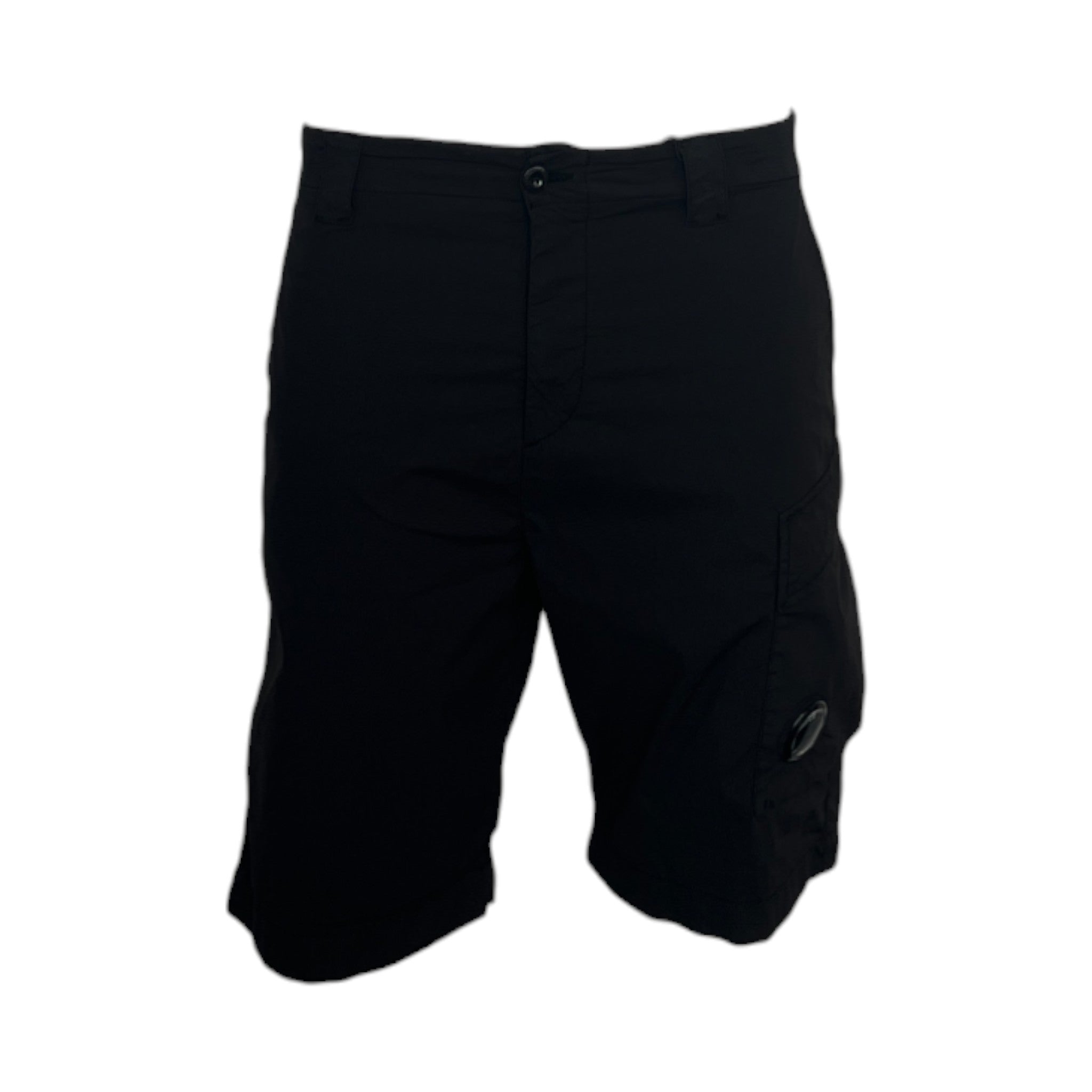 C.P. Company Black 50 Fili Stretch Bermuda Cargo Shorts