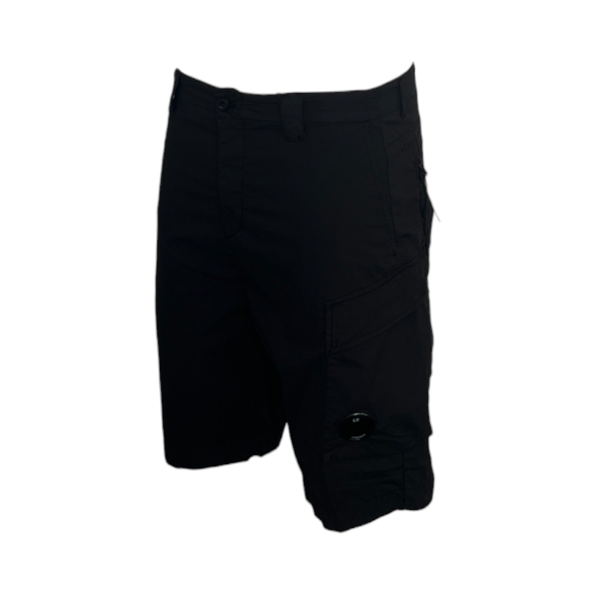 C.P. Company Black 50 Fili Stretch Bermuda Cargo Shorts