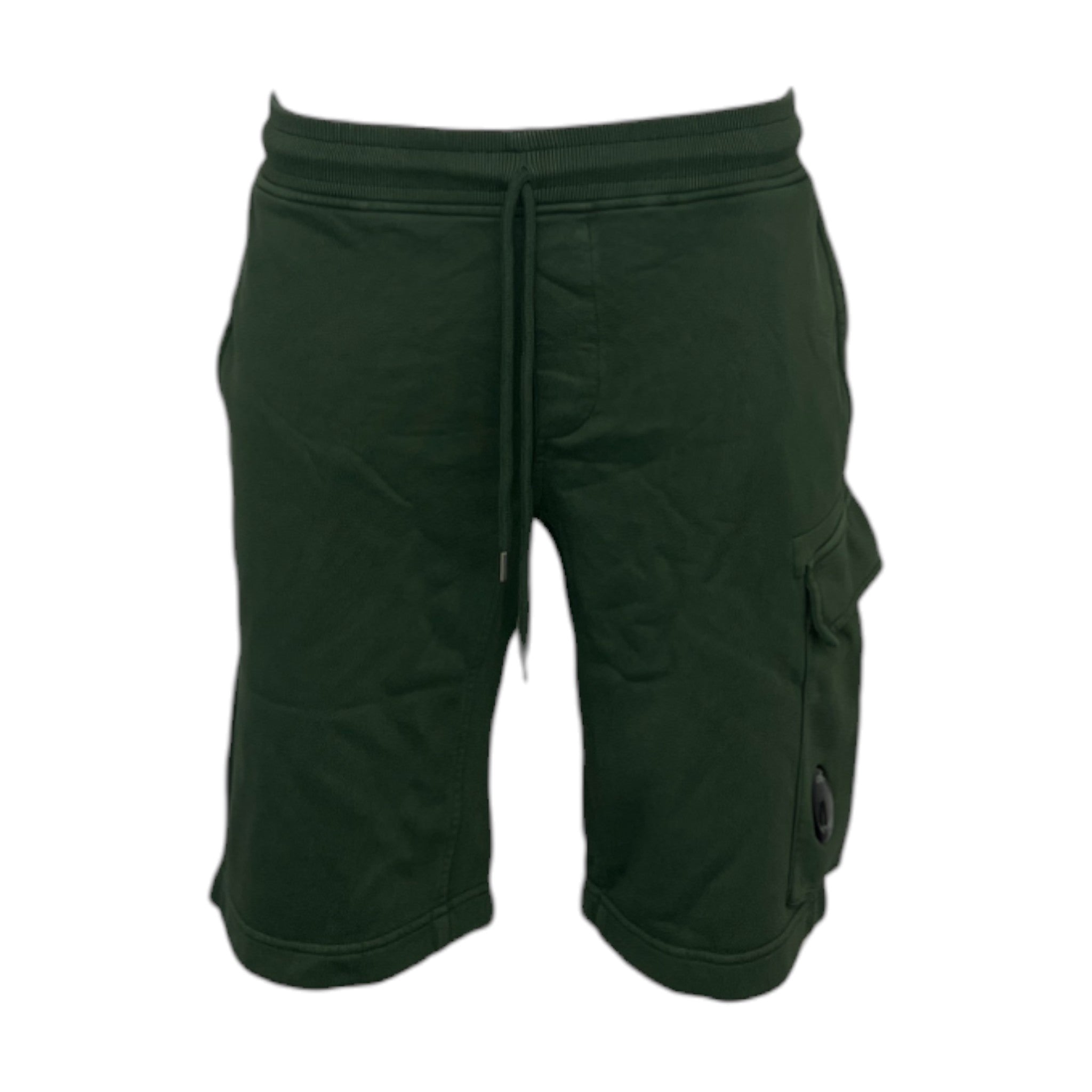 C.P. Company Sweatbermuda Green Cargo Diagonal Lens Shorts