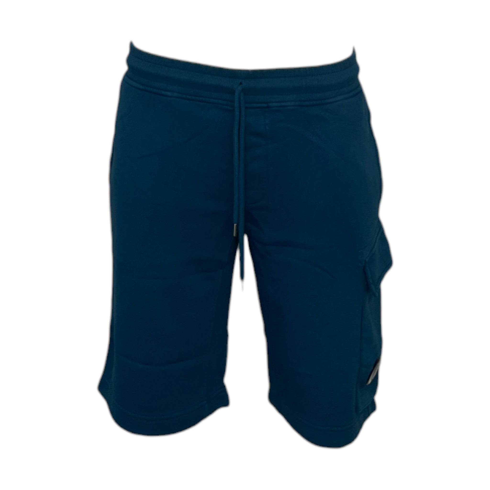 C.P. Company Sweatbermuda Blue Cargo Diagonal Lens Shorts