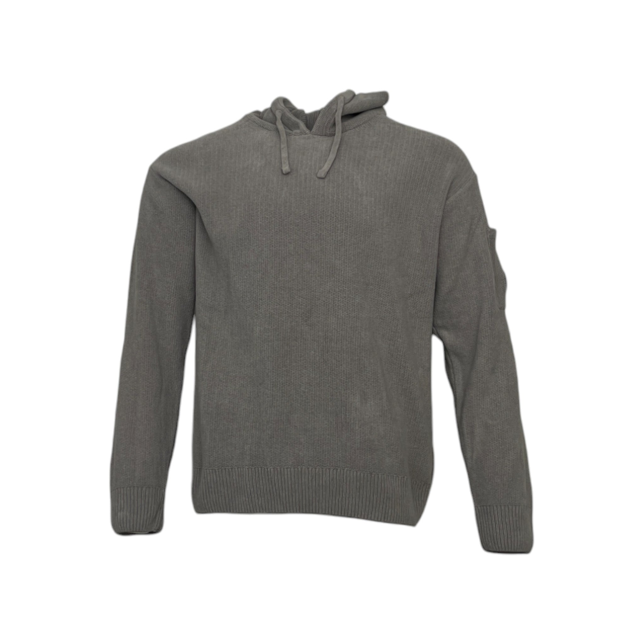 C.P. Company Grey Knitwear Hooded Sweatshirt