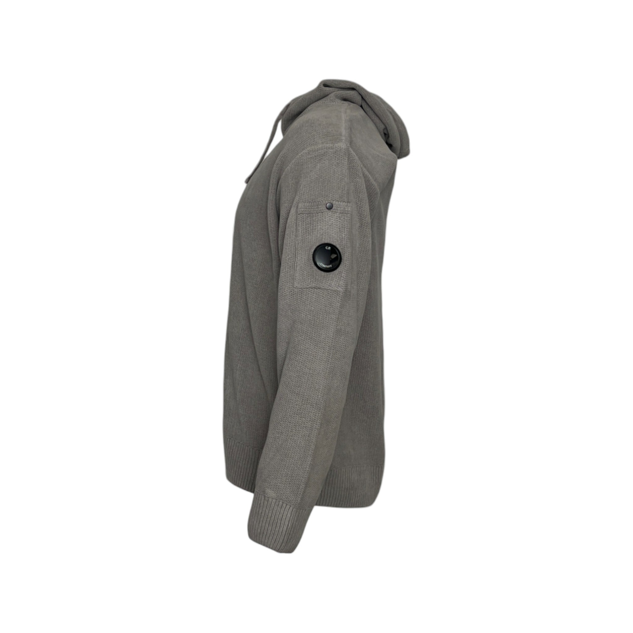 C.P. Company Grey Knitwear Hooded Sweatshirt