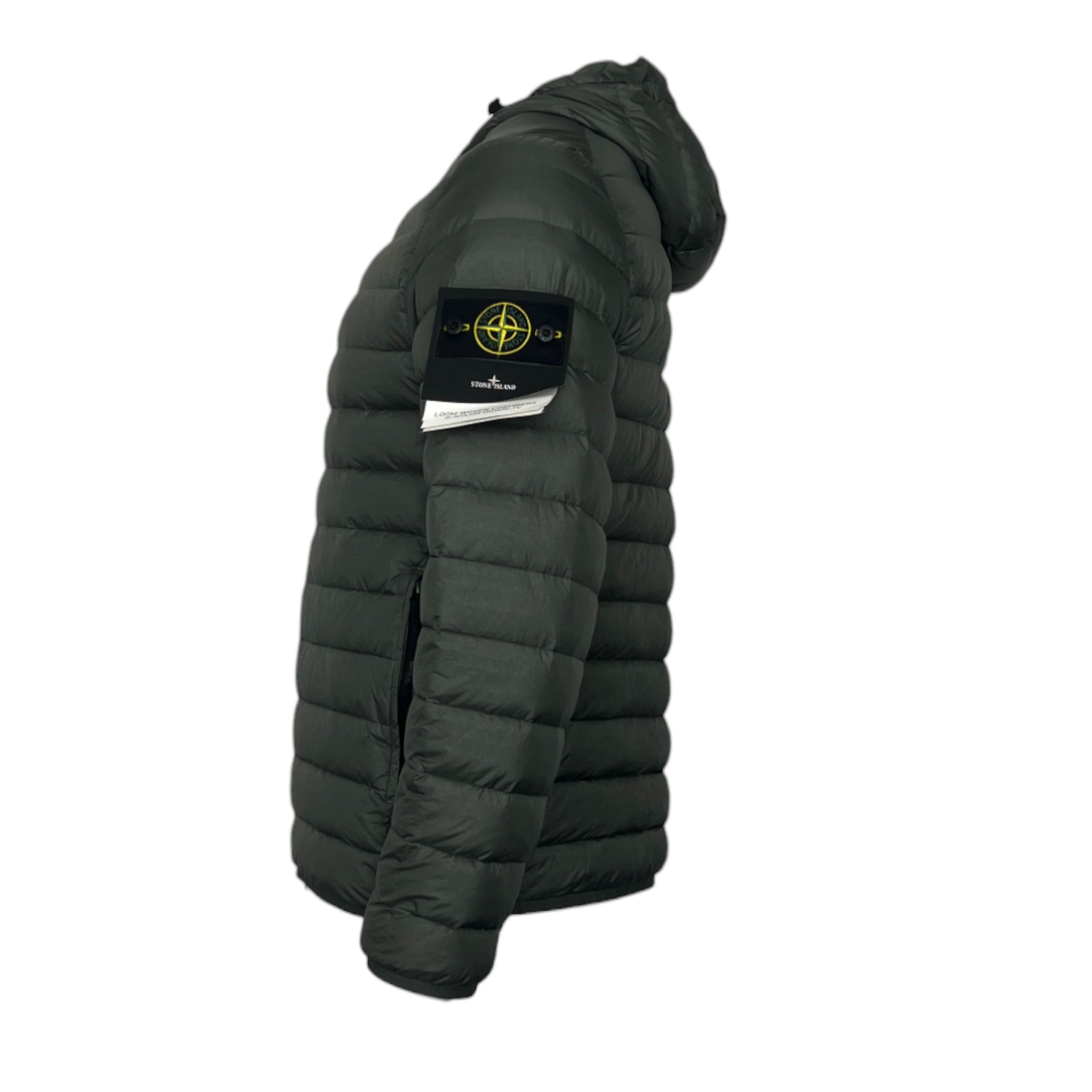 Stone Island Khaki Green Loom Woven R-Nylon TC Down Jacket