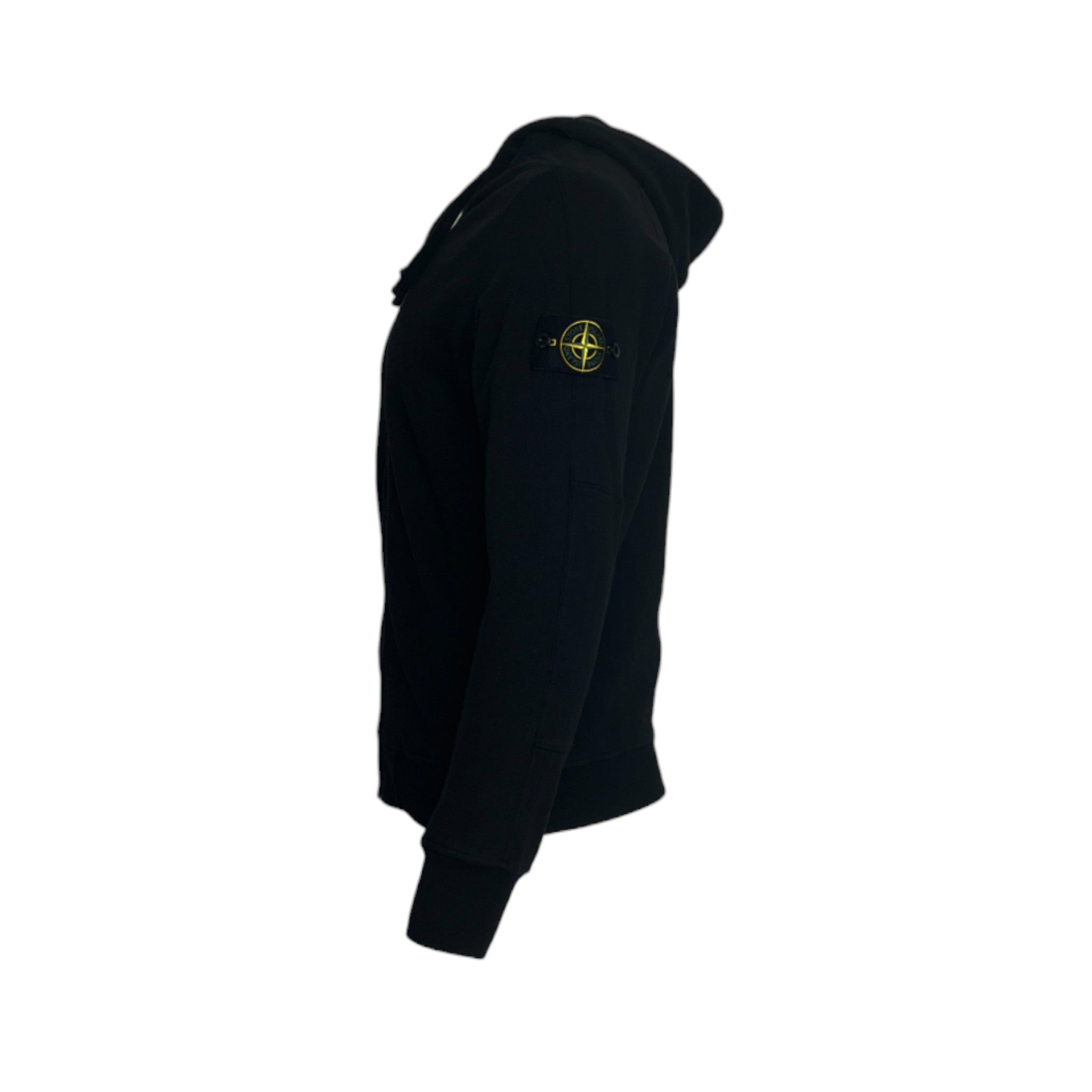 Stone Island Black Zip Up Hoodie