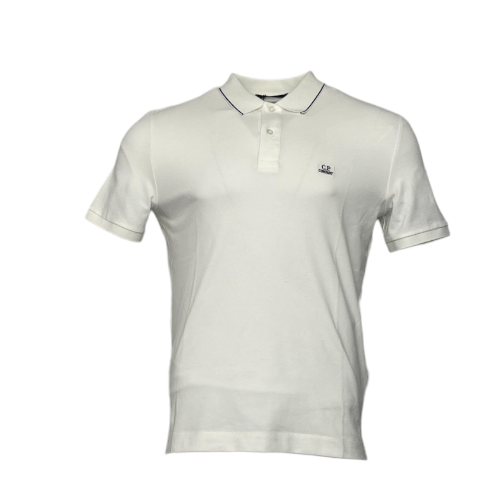 C.P Company White Cotton Polo Shirt